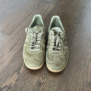 adidas samba Olive Green Suede